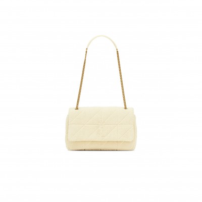 YSL JAMIE MEDIUM IN QUILTED TERRY COTTON 735035FABKT9381 (25*15*7.5cm)